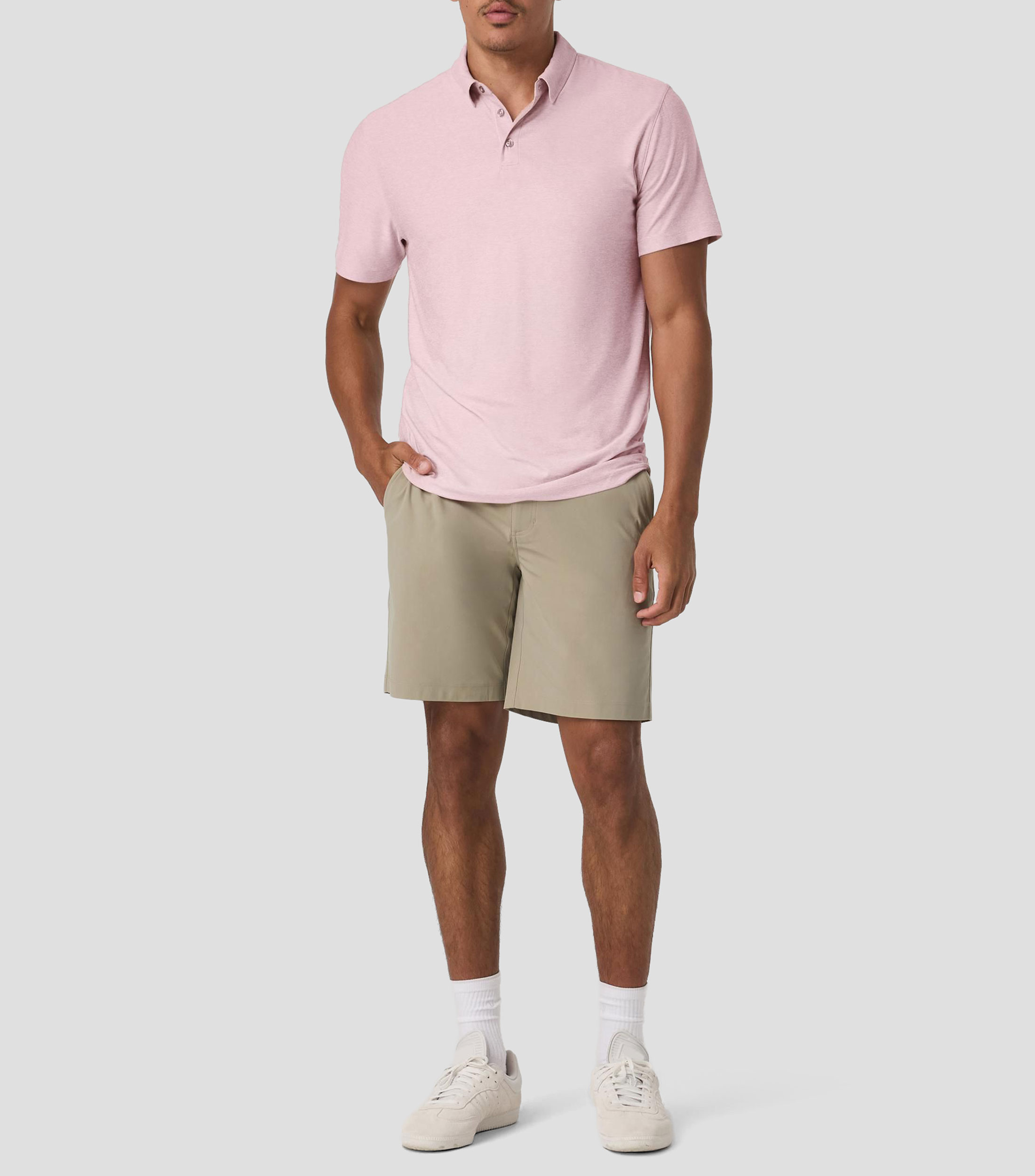 Playera tipo Polo casual cuello polo manga corta lisa Hombre